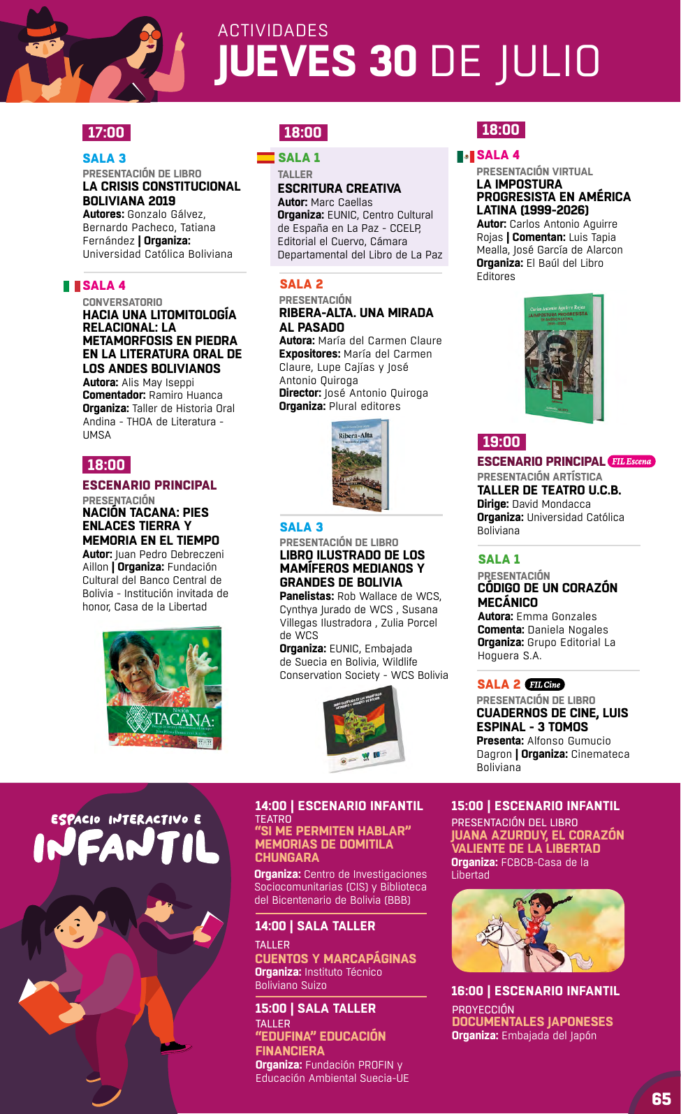 FIL La Paz 2026 - Agenda Página 3